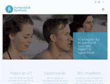 Tablet Screenshot of humanistisksamfund.dk